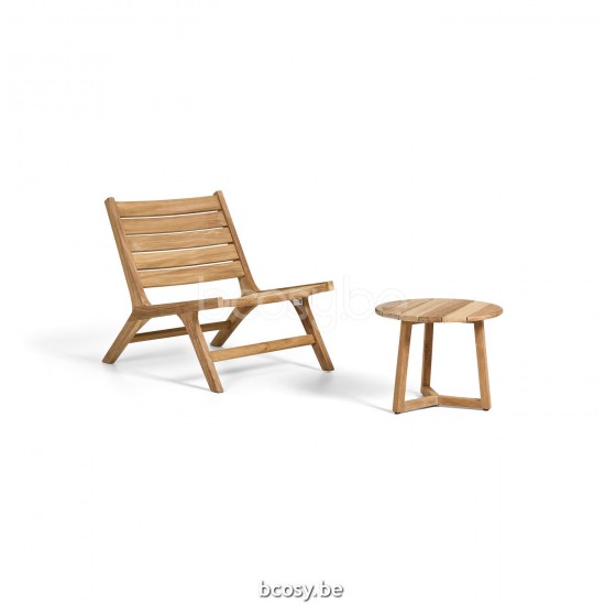 Jati Kebon Koozy Side Table Teak Natural Smooth D45x36.