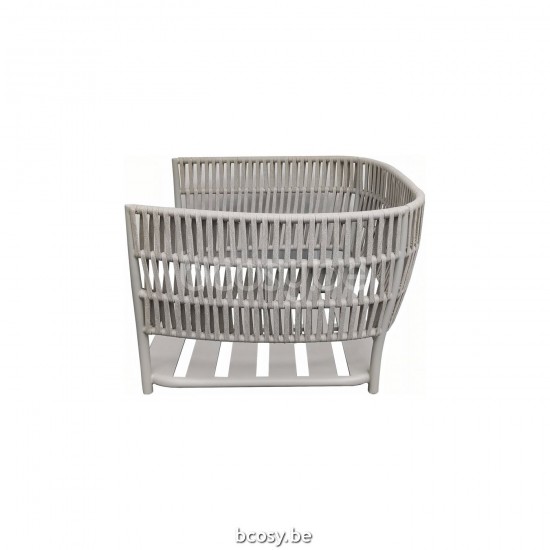 Jati Kebon Cala Sofa 1-Sitzer Dune mattes Aluminium.