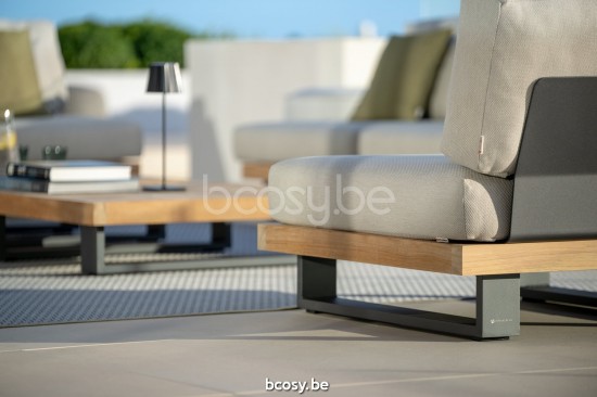 Jati&Kebon Truro Loungesets 2zit Antraciet mat aluminium.