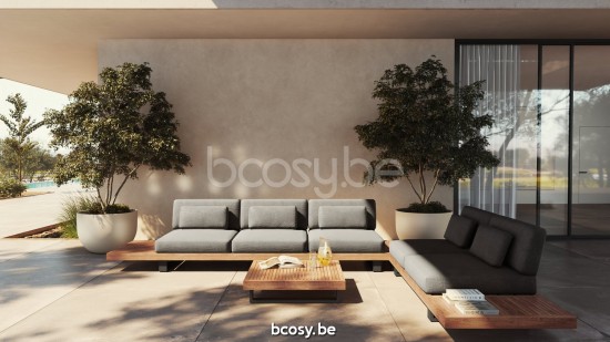 Jati&Kebon Truro Tables basses de jardin à café Aluminium anthracite mat.