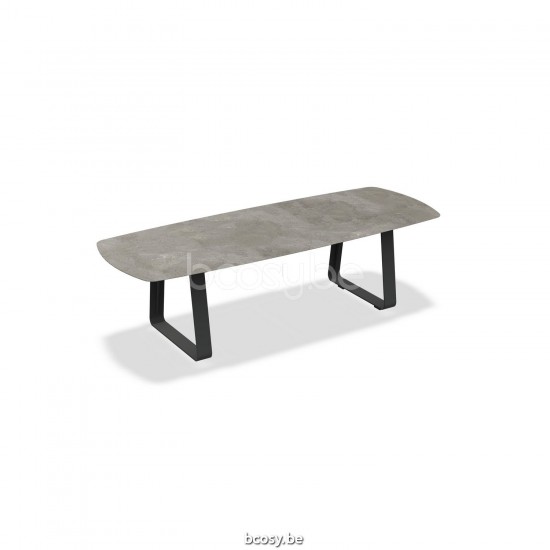 Jati Kebon Elko Tuintafel Antraciet mat aluminium Tafelblad Keramisch Palladium grey 12mm.