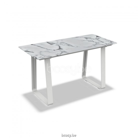 Jati Kebon Elko Bar Table Alu White Mat Ceramic Calacatta 180X80.