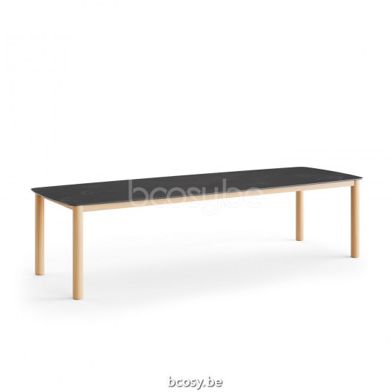 Jati Kebon Benoa Teak Dining Table Teak Natural Smooth Ceramic Slate Black 12mm 300x105.