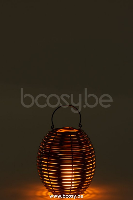 lanternes photophores Jolipa J Line Jline Lanterne Tissee Led Plastique Naturel Small