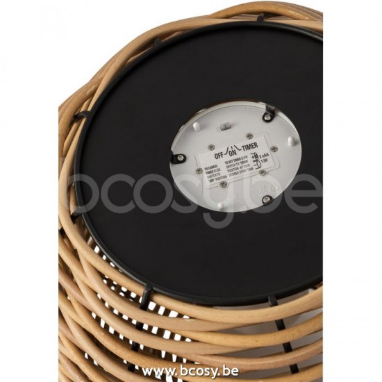 J Line Jline Lantern Woven Led Plastic Natural Small lanterns