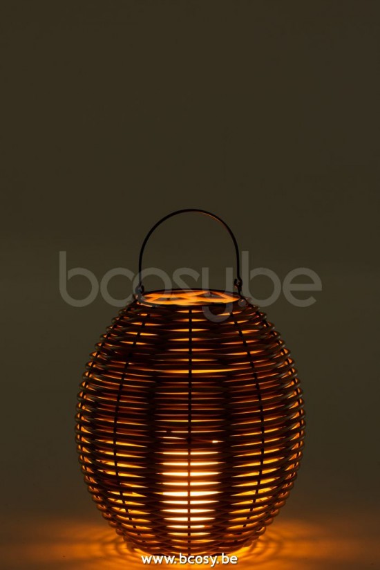 lanternes photophores Jolipa J Line Jline Lanterne Tissee Led Plastique Naturel Medium