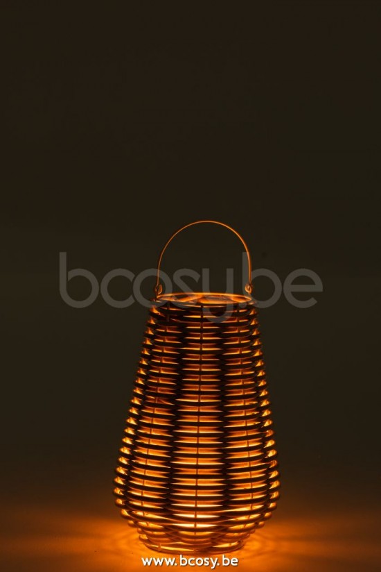 lanternes photophores Jolipa J Line Jline Lanterne Tissee Led Plastique Blanc Small