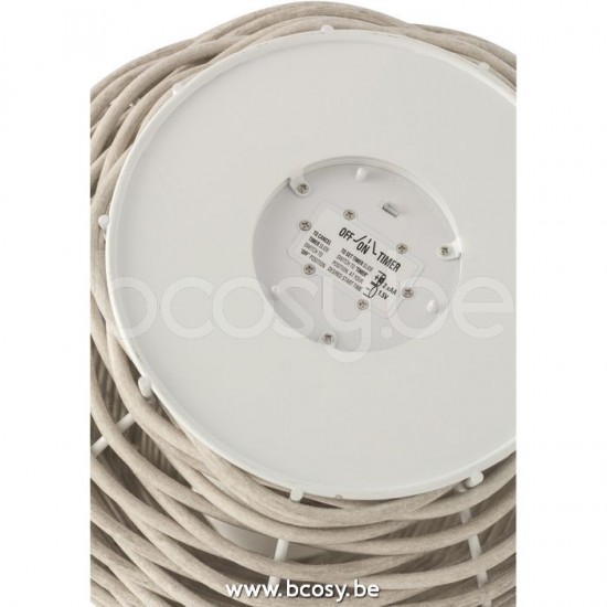 J Line Jline Lantern Woven Led Plastic White Small lanterns