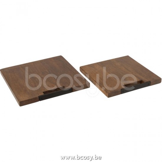 J Line Jline Snijplank Vierkant Mango Hout Bruin Large