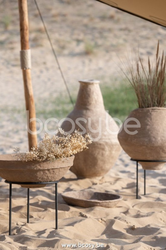 J Line Jline Vaso Extra Large Chad Cartapesta Marrone Jarron Extra Large Chad Papel Mache Marron