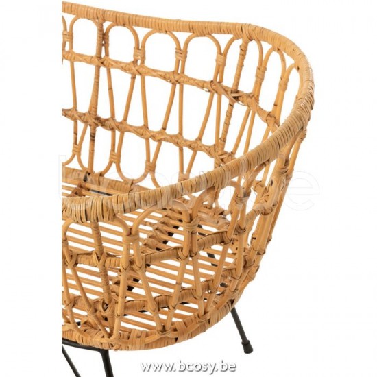 J Line Jline Cradle Mattress Rattan Metal Natural White Baby cot beds