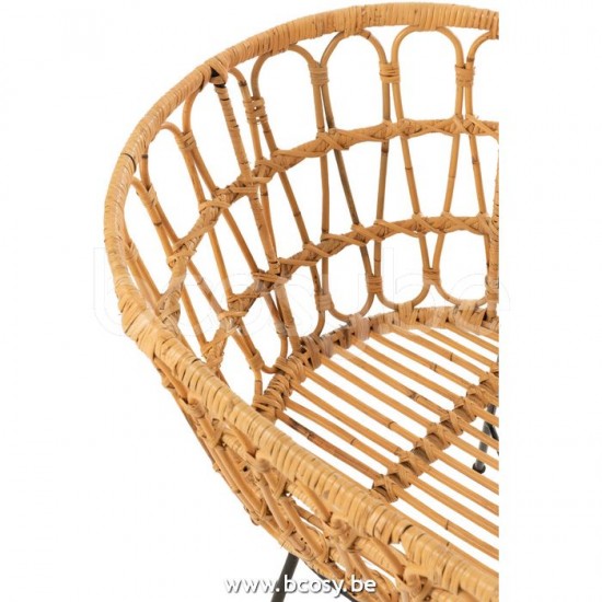 J Line Jline Wiege Rattan Metall Naturell Weiß Babybetten