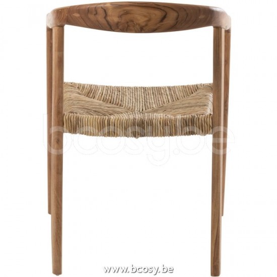 J Line Jline Stoel Ana Teak Hout Bruin