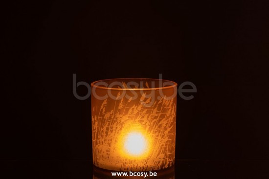 lanternes photophores Jolipa J Line Jline Photophore Herbe Verre Beige Large