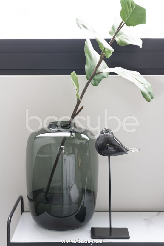 J Line Jline Ramo Fico Plastica Verde Scuro Small Higuera Hoja De Violin Rama Plastico Verde Oscuro Small