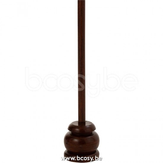 J Line Jline Parasol Voet Kwastjes Schelpen Beige Hout Donker Bruin Small
