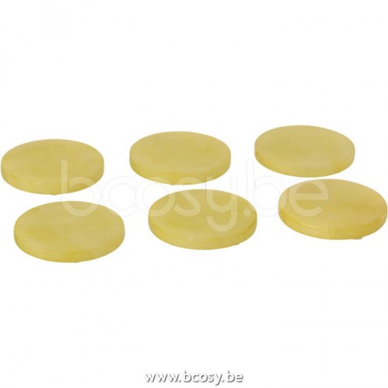 sous verres Jolipa J Line Jline Sous Verre 6 Parties Alabaster Bois Jaune