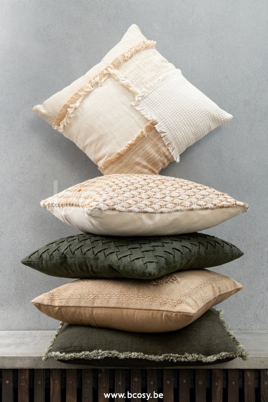 J Line Jline Cushion Woven Polyester Green cushion