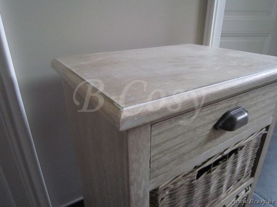 J Line Jline Nighttable 2 Basket 1 Draw Wd Grey W bedside night tables stands