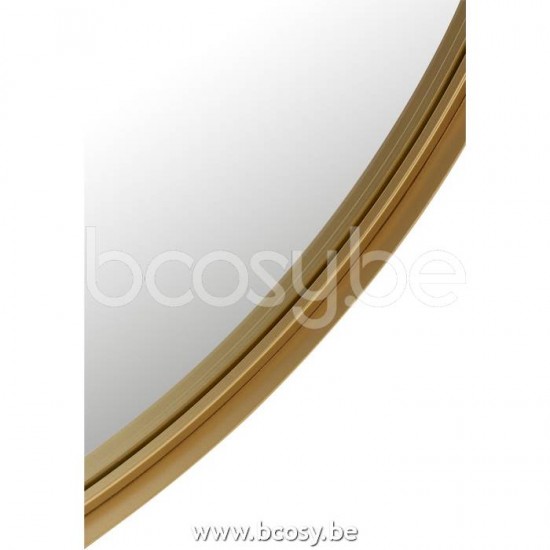 miroirs Jolipa J Line Jline Miroir Rond Bord Haut Metal Verre Or Large