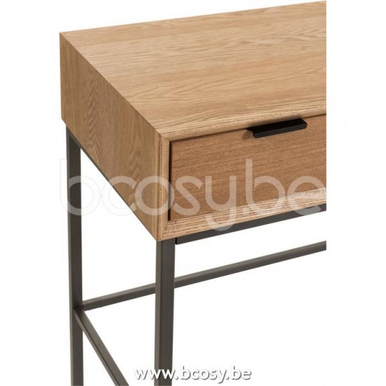 J Line Jline Konsole 3 Schubladen Holz Metall Naturell konsolen endtische