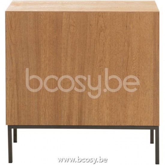 J Line Jline Jolipa 15214 Kast Op Poten 2 Deuren Hout Metaal Naturel