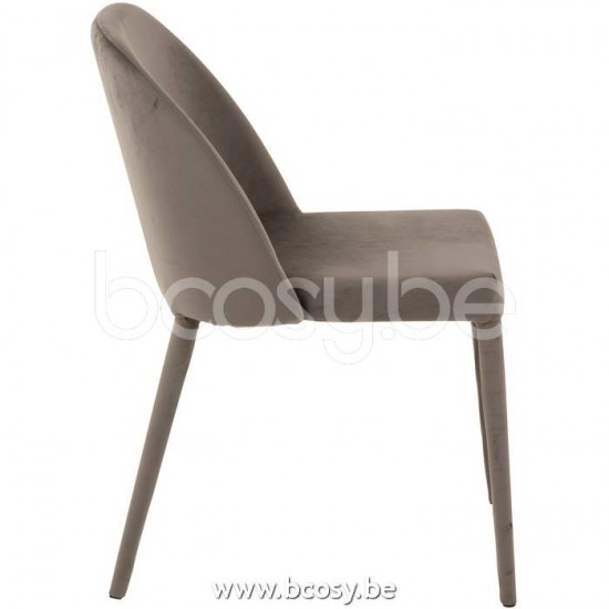 chaises de repas Jolipa J Line Jline Chaise Charlotte Textile Metal Gris Moyen