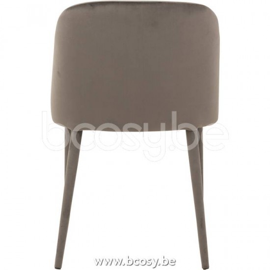 J Line Jline Jolipa 15411 Stoel Charlotte Textiel Metaal Middem Grijs