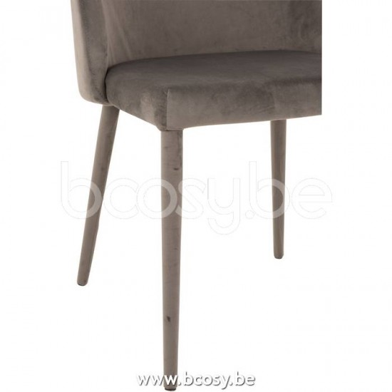J Line Jline Chair Charlotte Textile Metal Middle Grey dining chairs