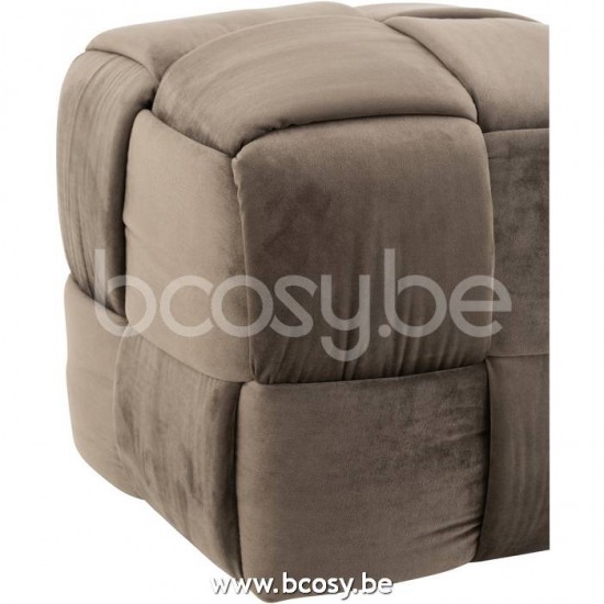 poufs Jolipa J Line Jline Pouf 1 Personne Textile Bois Gris Fonce