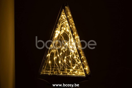 arbres sapins de noel sur pied Jolipa J Line Jline Decoration Led Triangle Verre Or Large