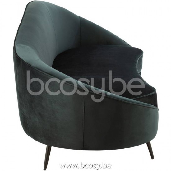 canapés Jolipa J Line Jline Sofa Elisabeth Textile Metal Vert