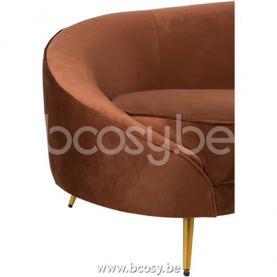 J Line Jline Sofa Elisabeth Textil Metall Braun sessel couch