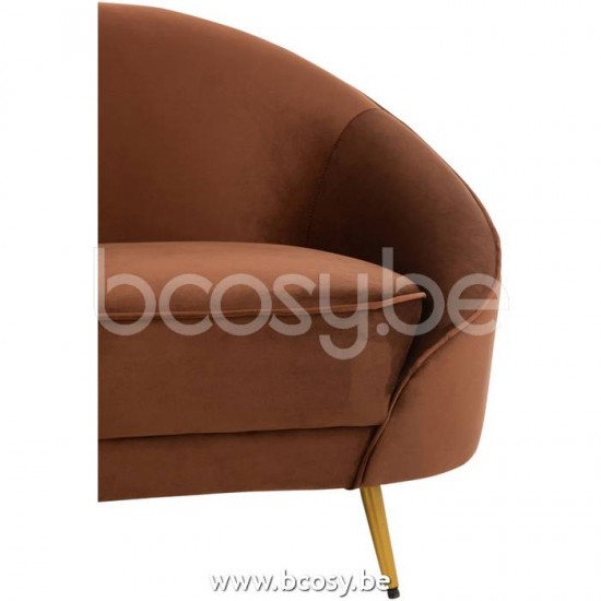 J Line Jline Sofa Elisabeth Tessuto Metallo Marrone Sofa Elisabeth Textil Metal Marron