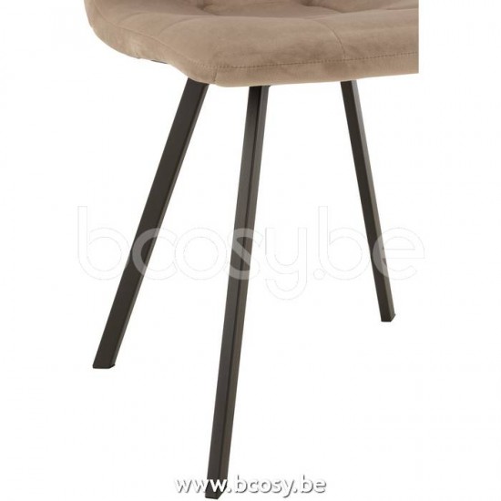 J Line Jline Chair Morgan Textile Metal Beige dining chairs