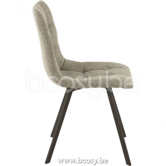 chaises de repas Jolipa J Line Jline Chaise Babette Textile Metal Gris