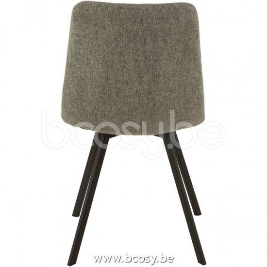 J Line Jline Jolipa 15473 Stoel Babette Textiel Metaal Grijs