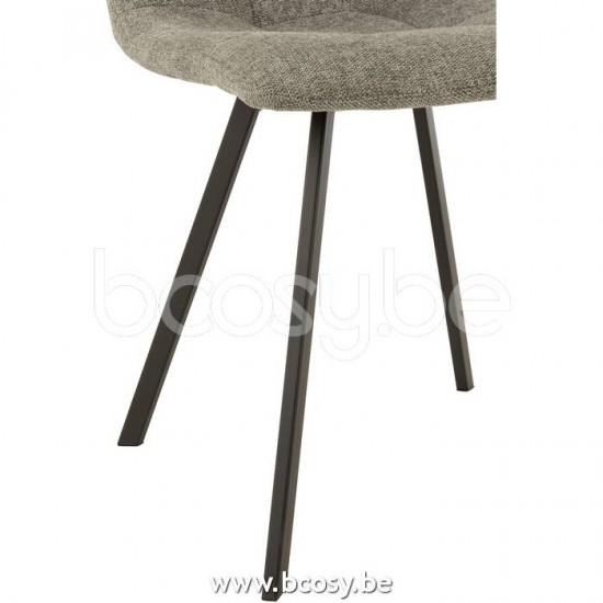 J Line Jline Chair Babette Textile Metal Grey dining chairs