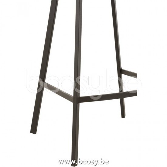 J Line Jline Barstool Stephane Textile Metal Grey bar chairs stools