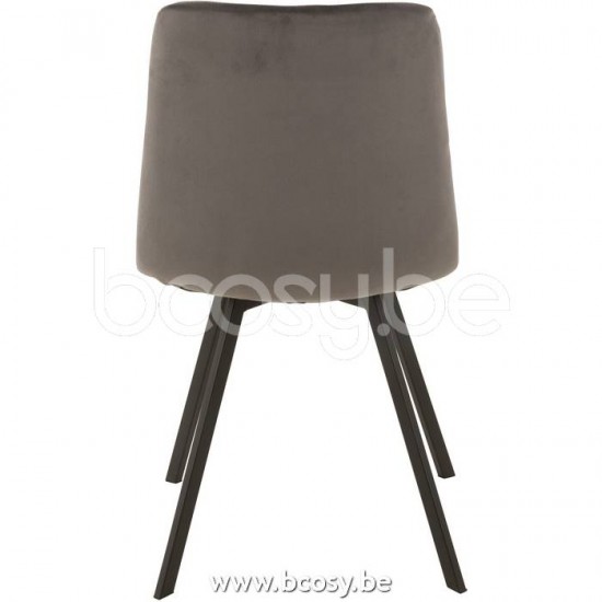 J Line Jline Jolipa 15485 Stoel Morgan Textiel Metaal Grijs