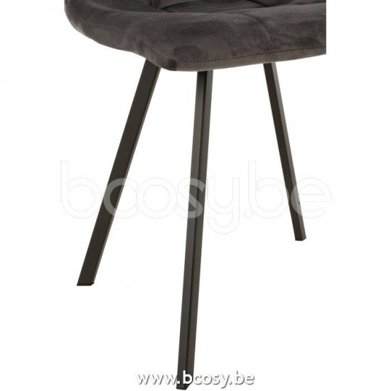 J Line Jline Chair Morgan Textile Metal Grey dining chairs