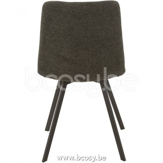 J Line Jline Jolipa 15489 Stoel Babette Textiel Metaal Donker Grijs