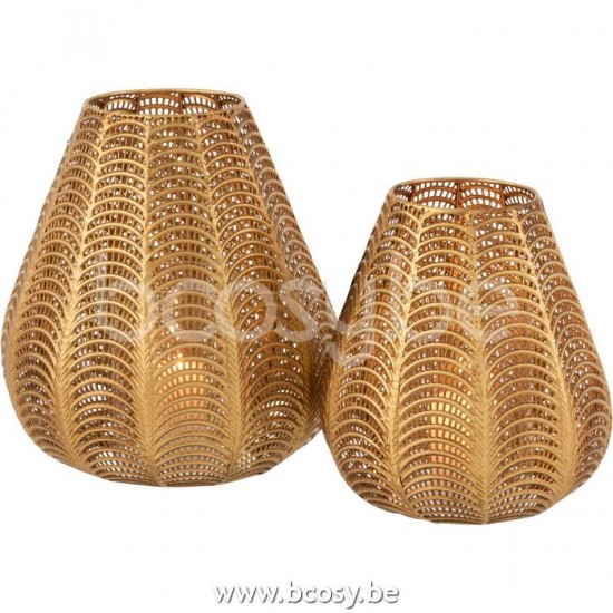 J Line Jline Candleholder Gala Iron Gold Large lanterns hurricanes