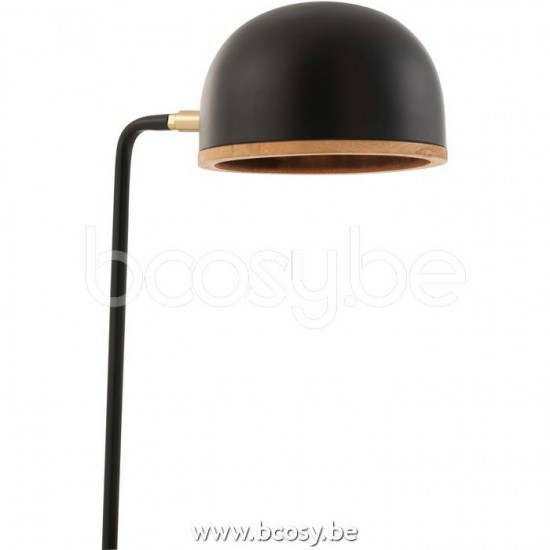 J Line Jline Table Lamp Evy Iron Wood Black Natural Table Lights