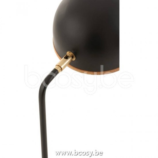 J Line Jline Tischlampe Evy Metall Holz Schwarz Naturell Lampenfusse Mit Schirmen Tischlampen Tischleuchten Innenleuchten