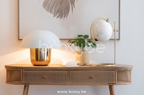 Jline Lámpara Hongo Hierro Blanco Oro Large