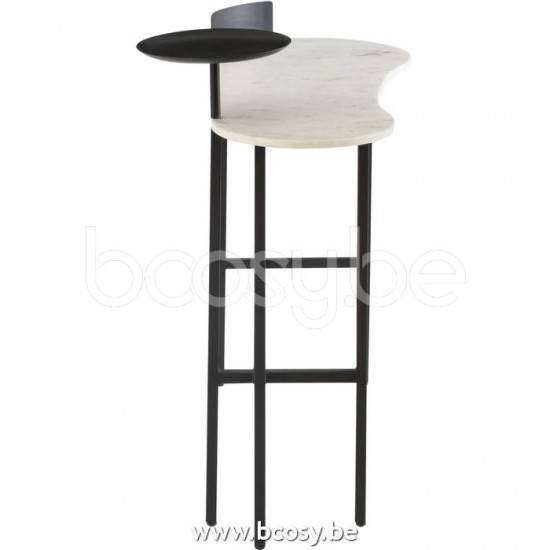 tables de drapier murales Jolipa J Line Jline Console Marbre Metal Blanc Noir