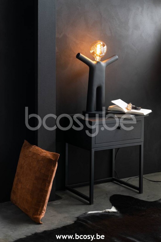 J Line Jline Lampada P Tit Maurice Resina Nero Lampara P Tit Maurice Resina Negro