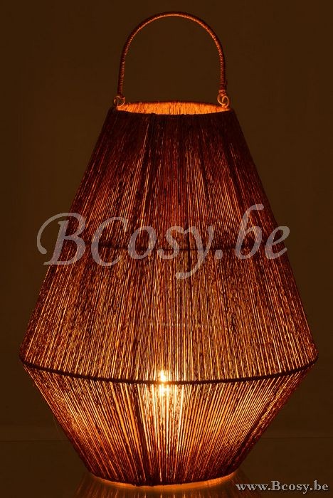 lanternes photophores Jolipa Jline Lanterne Dantya Jute Naturel