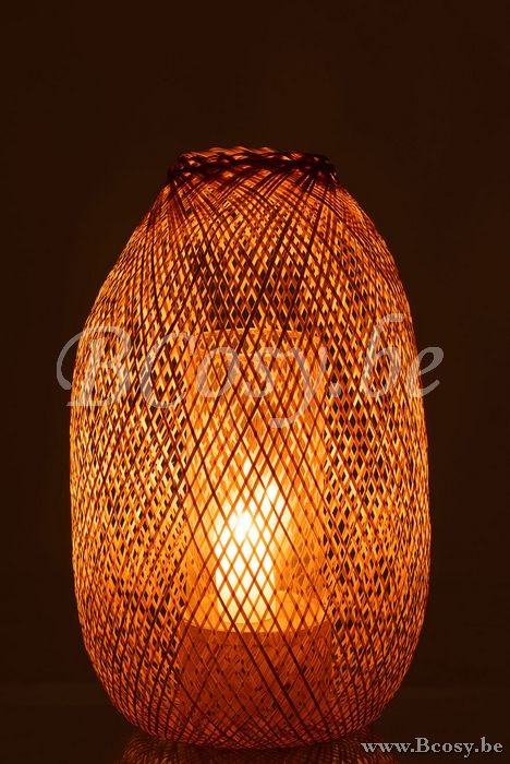 lanternes photophores Jolipa Jline Lanterne Hazel Bambou Naturel Small